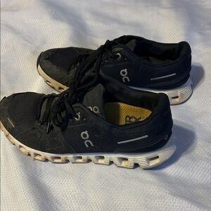 On Cloud Black Women's Athletic Running Shoes